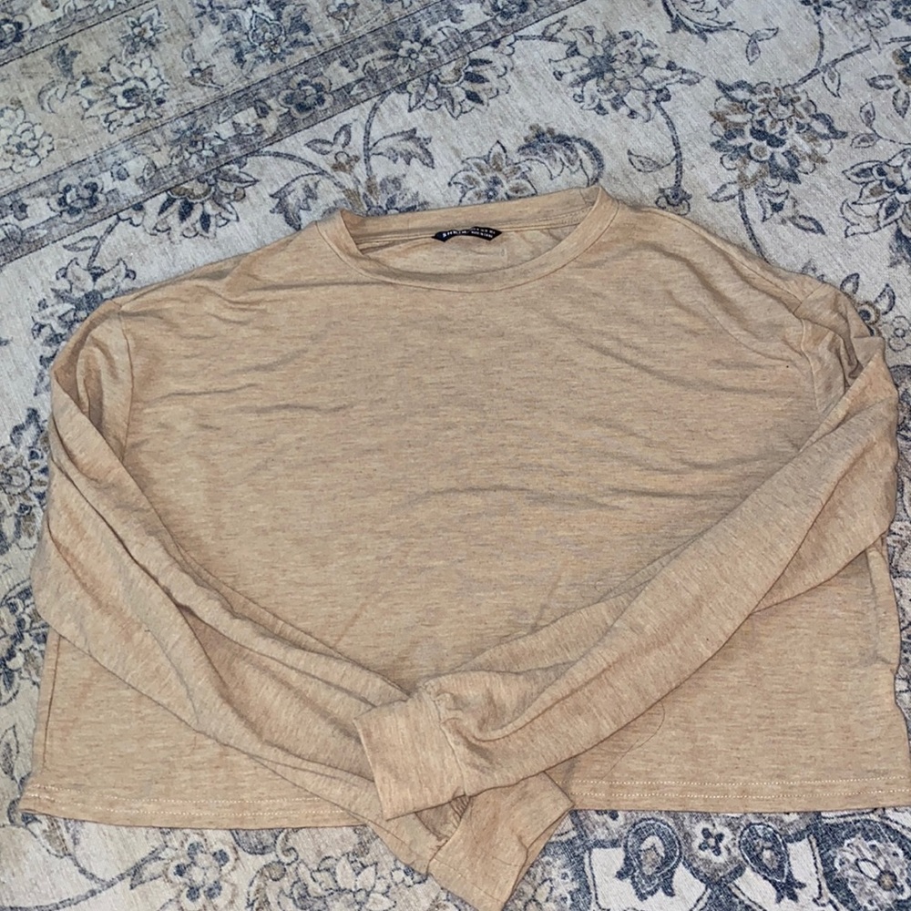 Tan Cropped Long Sleeve
